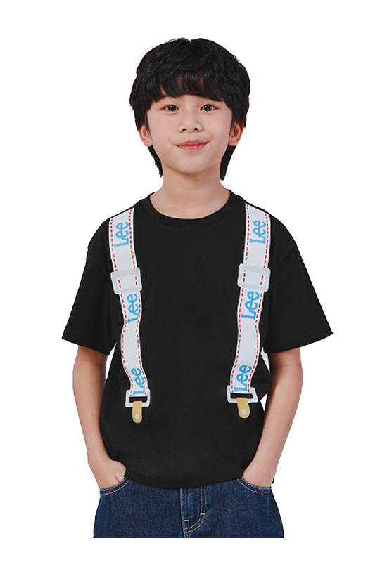 LEE KIDS Boy's Tee Short Sleeve Winter Love Lee Collection Regular Fit Black