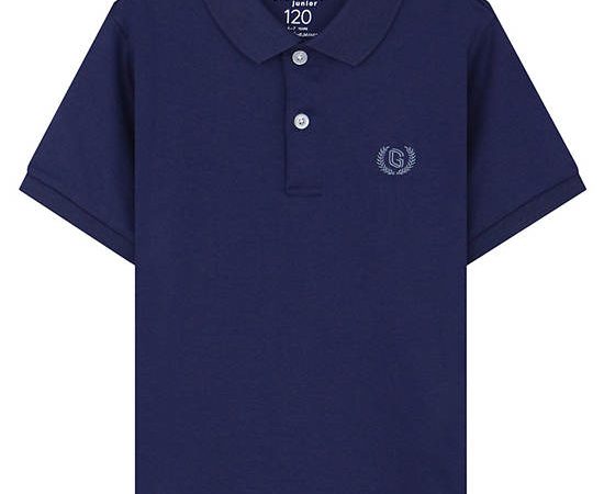 GIORDANO Boy's Liquid Touch Short Sleeve Polo Eclipse navy