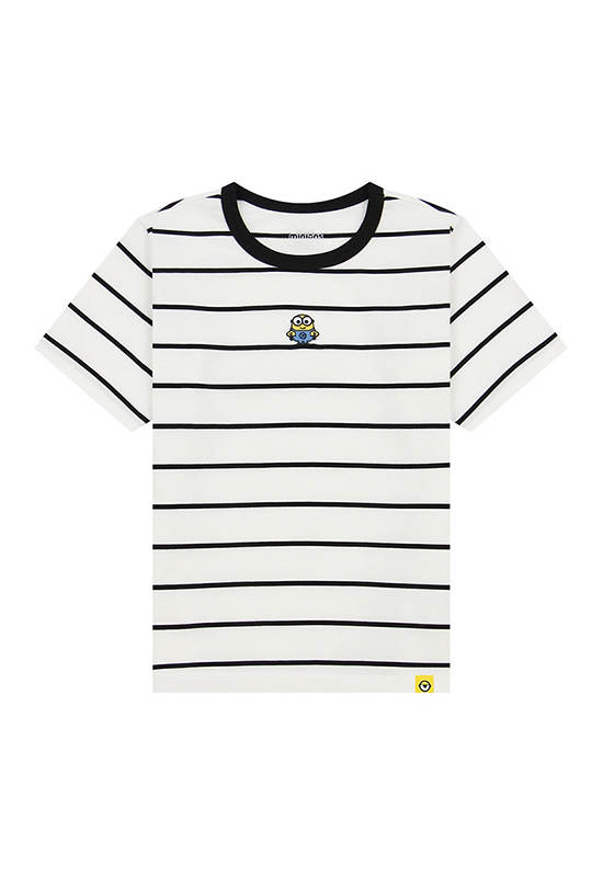 GIORDANO Boy's Regular Jersey Printed Tee (Minions) Snow White