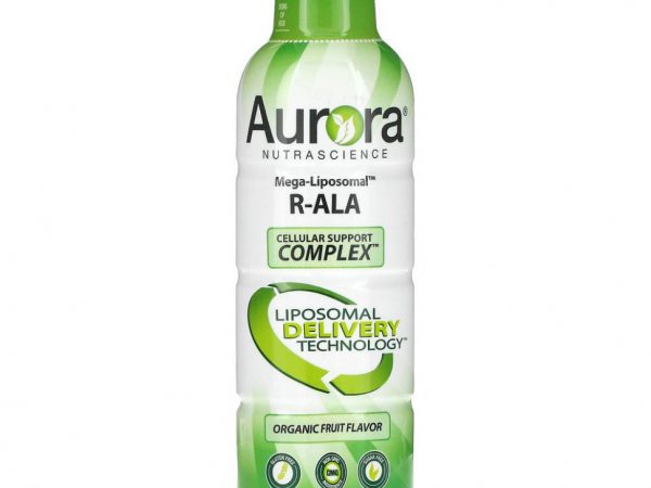 Aurora Nutrascience, Mega-Liposomal R-ALA, R-альфа липоевая кислота, со вкусом органических фруктов, 480 мл (16 жидк. унций)
