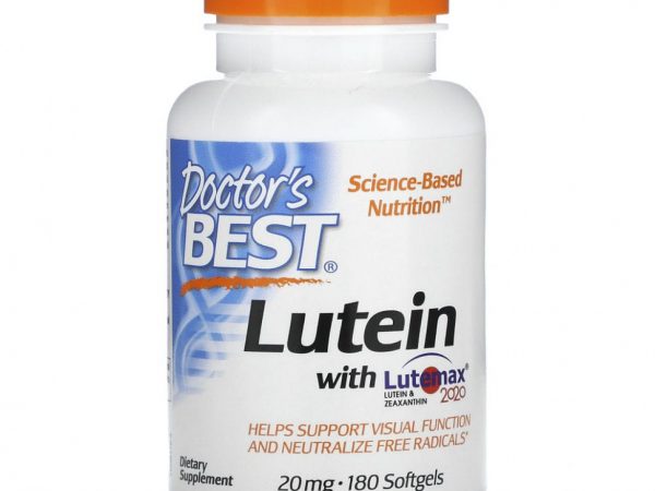 Doctor's Best, лютеин с Lutemax 2020, 20 мг, 180 капсул