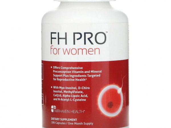 Fairhaven Health, FH Pro для женщин, добавка для беременности клинического класса, 180 капсул