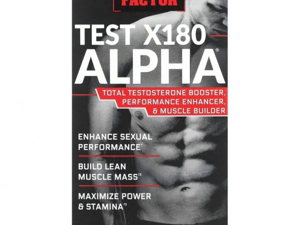 Force Factor, Test X180 Alpha, бустер тестостерона, 120 капсул