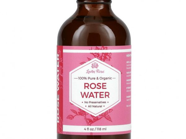 Leven Rose, 100% чистая и органическая, розовая вода, 118 мл (4 жидк. Унции)