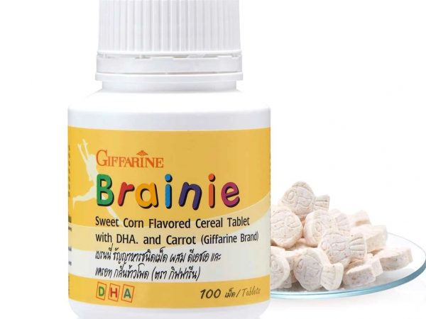 Витамины детские для мозга и нервной системы с Омега-3 Giffarine Brainie Sweet Corn Flavored, 100 шт. Таиланд